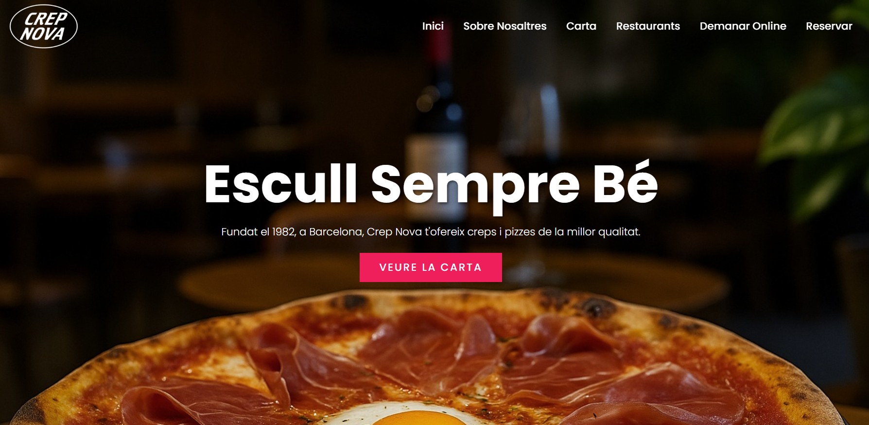 Vista previa de la web de Crep Nova